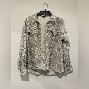 mittoshop Snake-Print Shacket Size M/L